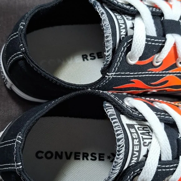 Converse Chuck Taylor All Star Archive Flame Black Ombre Sneakers VG US J3 W5 - Picture 14 of 16